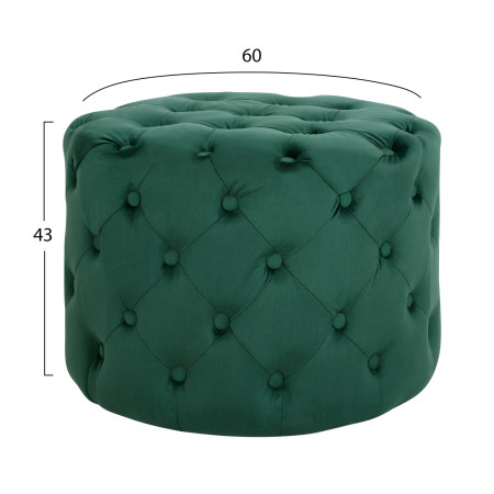 ΣΚΑΜΠΟ KASSIE ΚΥΠΑΡΙΣΣΙ ΒΕΛΟΥΔΟ ΤΥΠΟΥ CHESTERFIELD HM8406.03 Φ60x43Υ εκ.
