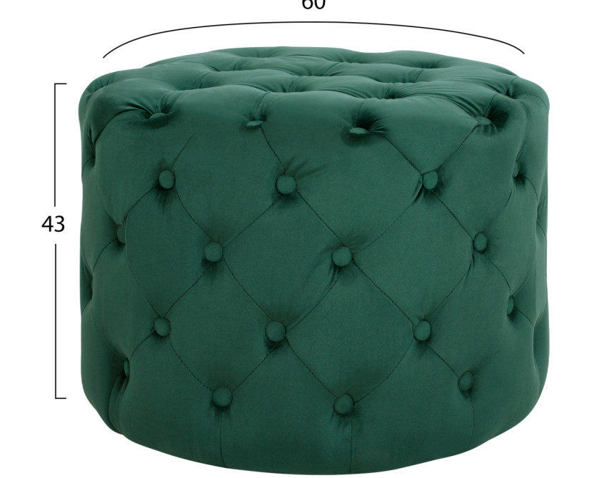ΣΚΑΜΠΟ KASSIE ΚΥΠΑΡΙΣΣΙ ΒΕΛΟΥΔΟ ΤΥΠΟΥ CHESTERFIELD HM8406.03 Φ60x43Υ εκ.
