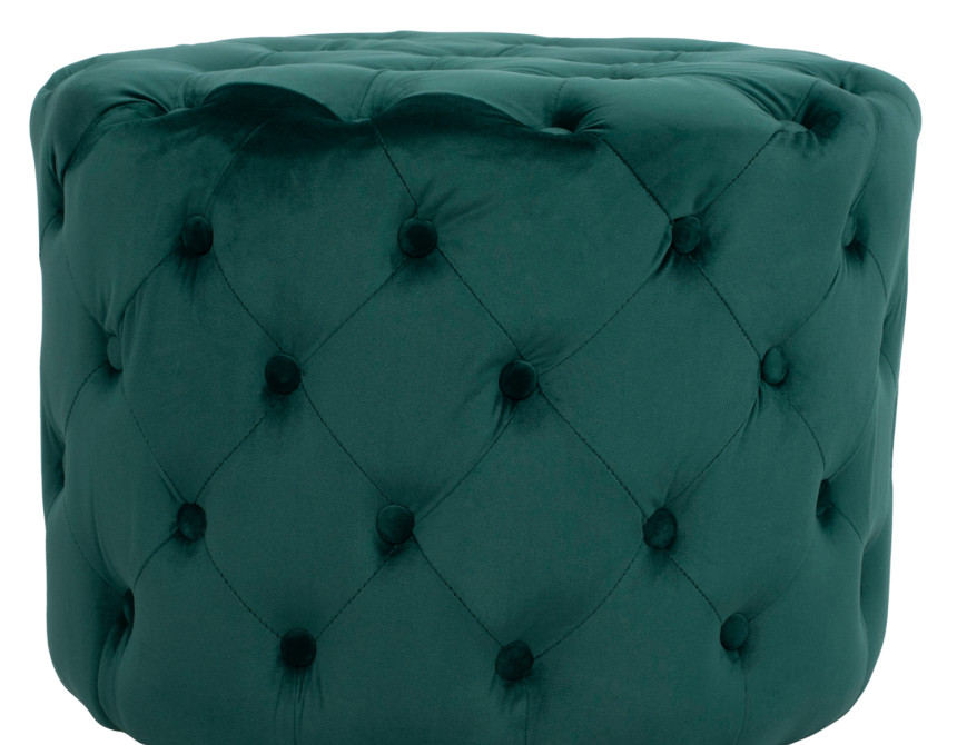ΣΚΑΜΠΟ KASSIE ΚΥΠΑΡΙΣΣΙ ΒΕΛΟΥΔΟ ΤΥΠΟΥ CHESTERFIELD HM8406.03 Φ60x43Υ εκ.