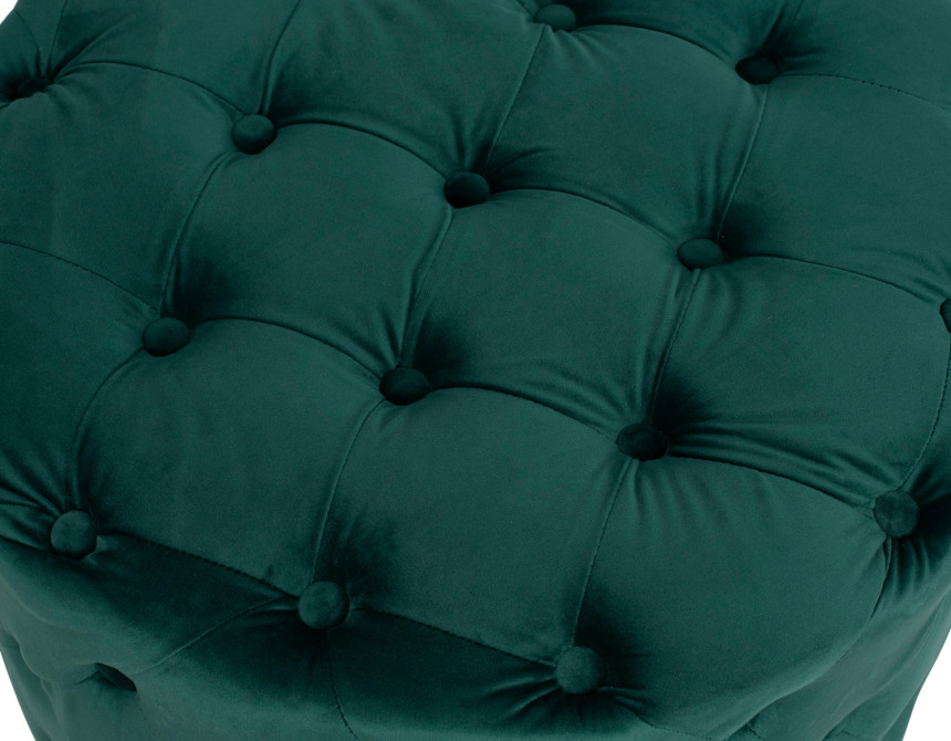 ΣΚΑΜΠΟ KASSIE ΚΥΠΑΡΙΣΣΙ ΒΕΛΟΥΔΟ ΤΥΠΟΥ CHESTERFIELD HM8406.03 Φ60x43Υ εκ.