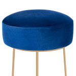 ΣΚΑΜΠΟ KARLO HM8411.08 ΜΠΛΕ ΒΕΛΟΥΔΟ ΜΕ ΧΡΥΣΗ ΒΑΣΗ Φ36x38Υ εκ.