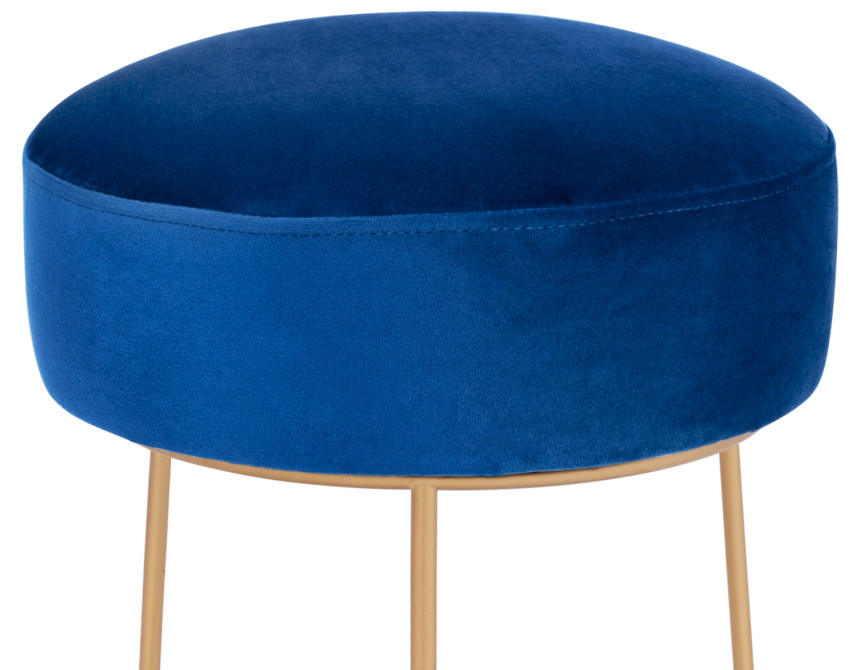 ΣΚΑΜΠΟ KARLO HM8411.08 ΜΠΛΕ ΒΕΛΟΥΔΟ ΜΕ ΧΡΥΣΗ ΒΑΣΗ Φ36x38Υ εκ.