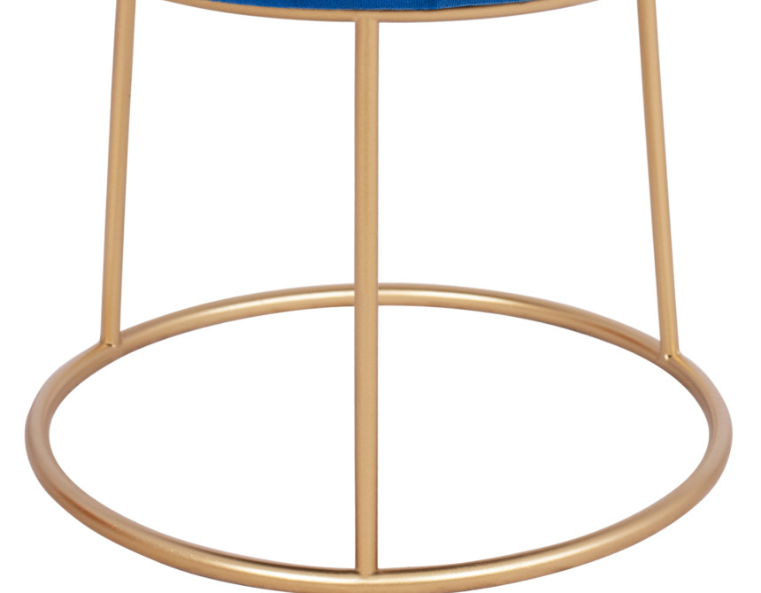 ΣΚΑΜΠΟ KARLO HM8411.08 ΜΠΛΕ ΒΕΛΟΥΔΟ ΜΕ ΧΡΥΣΗ ΒΑΣΗ Φ36x38Υ εκ.