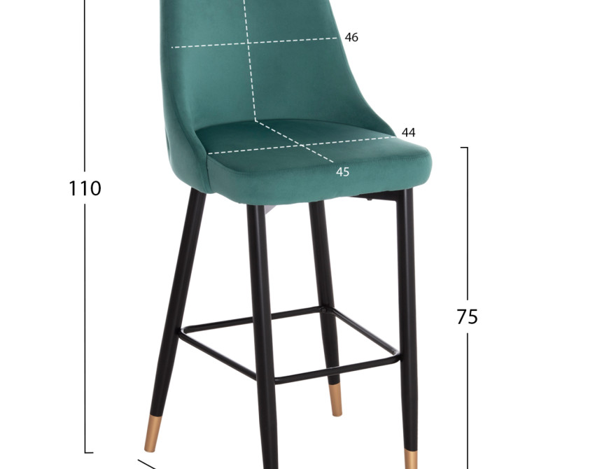 ΣΚΑΜΠΟ ΜΠΑΡ SERENITY HM8519.03 ΒΕΛΟΥΔΟ ΚΥΠΑΡΙΣΣΙ ΜΕ ΜΕΤΑΛΛΙΚΟ ΣΚΕΛΕΤΟ 51Χ57Χ110Υ εκ.
