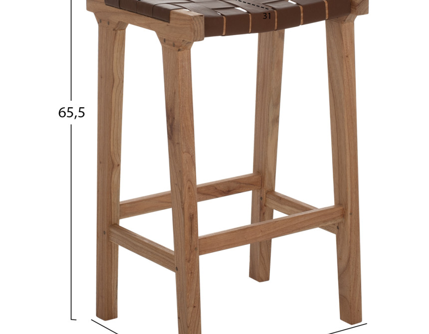 ΣΚΑΜΠΟ ΜΠΑΡ ΜΑΣΙΦ ΞΥΛΟ ΤEAK ΦΥΣΙΚΟ HM9382.01 40X35X65YΕΚ.
