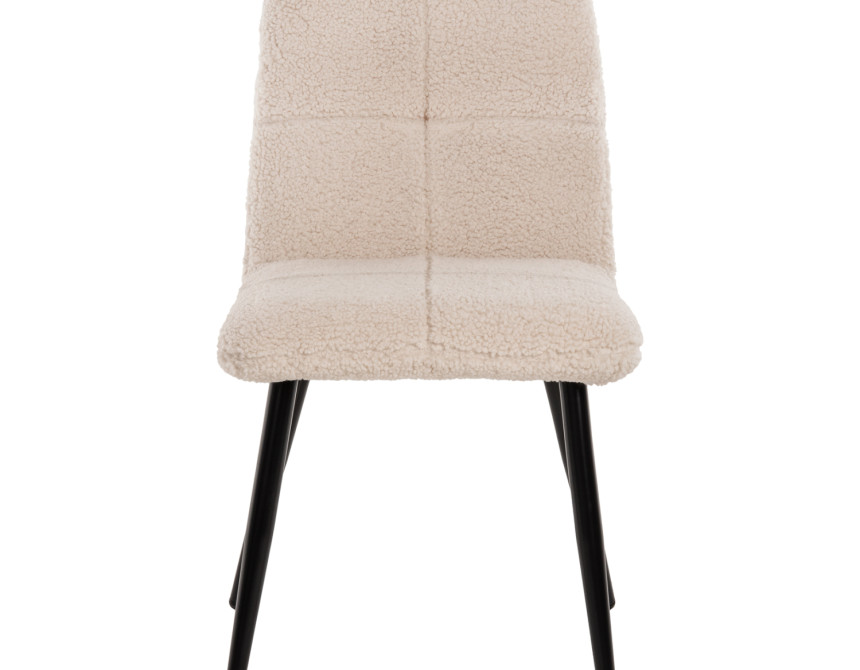 ΚΑΡΕΚΛΑ SHELLY HM8590.02 ΛΕΥΚΟ TEDDY ΥΦΑΣΜΑ ME ΜΕΤΑΛΛΙΚΑ ΜΑΥΡΑ ΠΟΔΙΑ 48x64x87Yεκ.