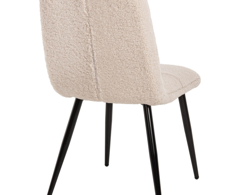 ΚΑΡΕΚΛΑ SHELLY HM8590.02 ΛΕΥΚΟ TEDDY ΥΦΑΣΜΑ ME ΜΕΤΑΛΛΙΚΑ ΜΑΥΡΑ ΠΟΔΙΑ 48x64x87Yεκ.