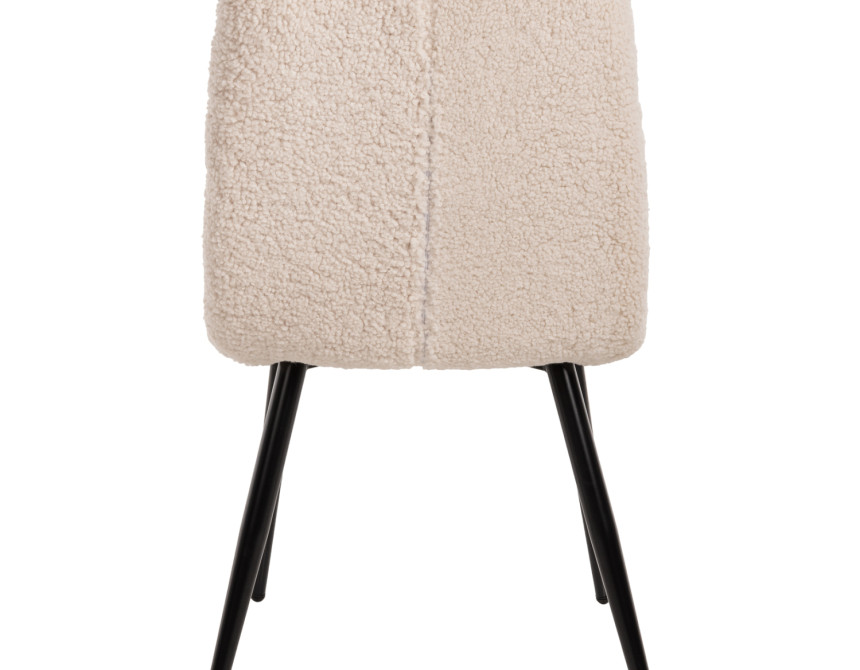ΚΑΡΕΚΛΑ SHELLY HM8590.02 ΛΕΥΚΟ TEDDY ΥΦΑΣΜΑ ME ΜΕΤΑΛΛΙΚΑ ΜΑΥΡΑ ΠΟΔΙΑ 48x64x87Yεκ.