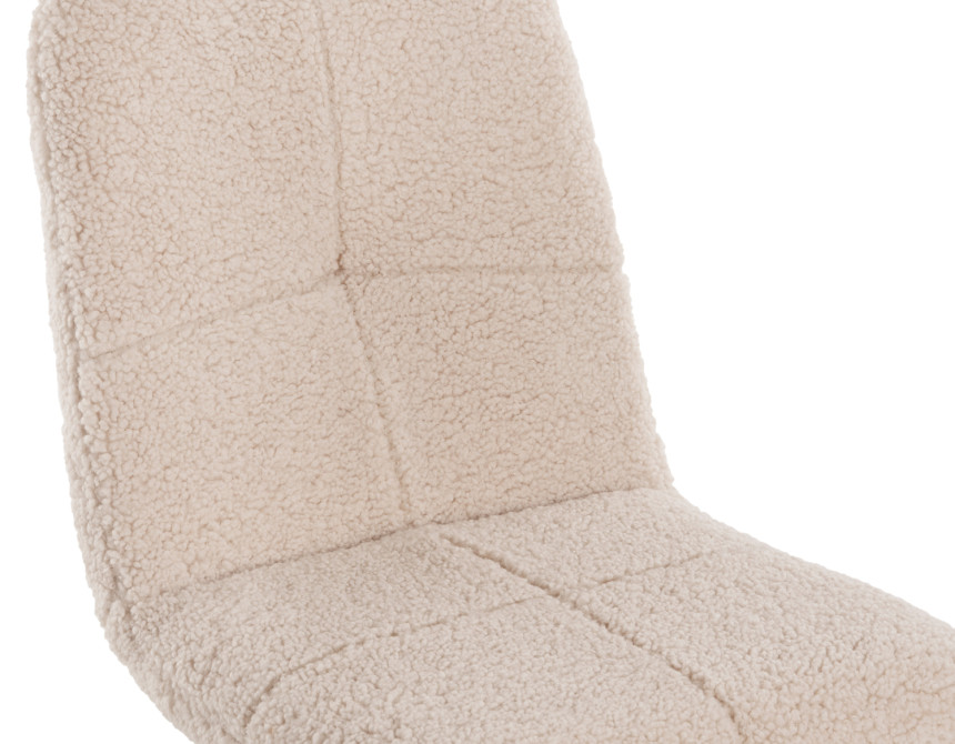 ΚΑΡΕΚΛΑ SHELLY HM8590.02 ΛΕΥΚΟ TEDDY ΥΦΑΣΜΑ ME ΜΕΤΑΛΛΙΚΑ ΜΑΥΡΑ ΠΟΔΙΑ 48x64x87Yεκ.