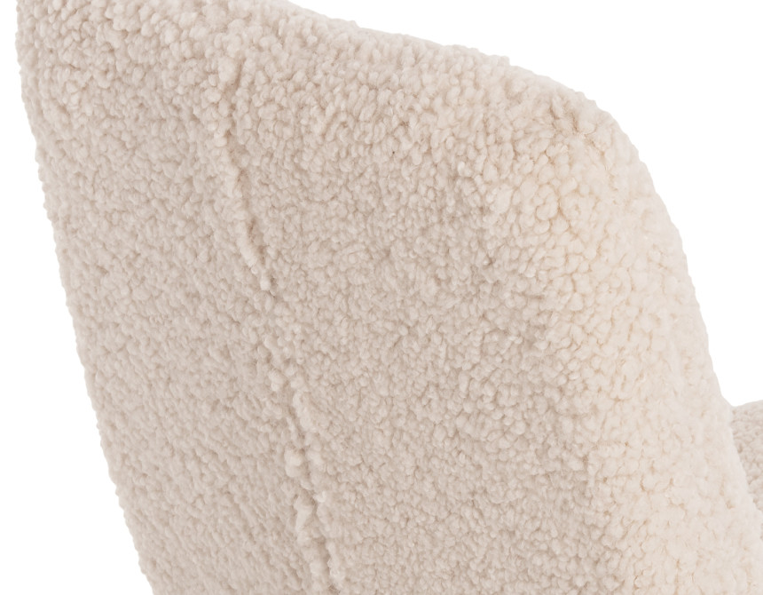 ΚΑΡΕΚΛΑ SHELLY HM8590.02 ΛΕΥΚΟ TEDDY ΥΦΑΣΜΑ ME ΜΕΤΑΛΛΙΚΑ ΜΑΥΡΑ ΠΟΔΙΑ 48x64x87Yεκ.