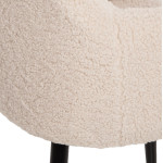 ΠΟΛΥΘΡΟΝΑ SHELLY HM8591.02 ΥΦΑΣΜΑ TEDDY ΛΕΥΚΟ-ΜΑΥΡΑ ΜΕΤΑΛΛΙΚΑ ΠΟΔΙΑ 57x55x87Yεκ.