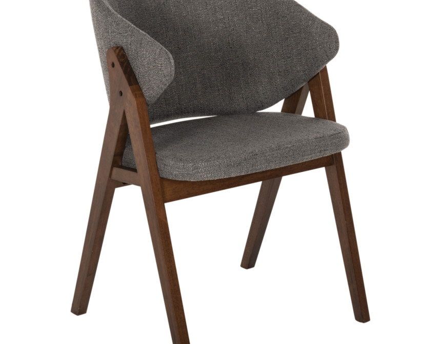 ΚΑΡΕΚΛΑ HANA HM9746.02 RUBBERWOOD ΣΕ ΚΑΡΥΔΙ ΧΡΩΜΑ-ΓΚΡΙ ΥΦΑΣΜΑ 55x60x84Yεκ.