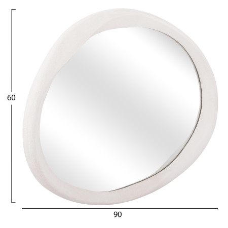 ΚΑΘΡΕΠΤΗΣ ΤΟΙΧΟΥ ΟΒΑΛ ΣΕΙΡΑ SANTORINI HM4514 MDF ΣΕ ΥΠΟΛΕΥΚΟ 48x3,2x60Υεκ