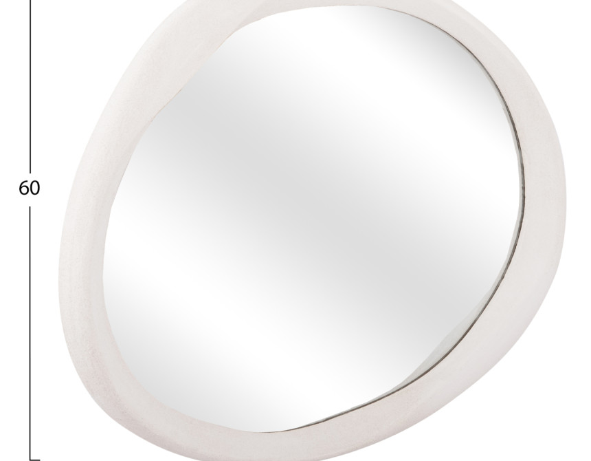 ΚΑΘΡΕΠΤΗΣ ΤΟΙΧΟΥ ΟΒΑΛ ΣΕΙΡΑ SANTORINI HM4514 MDF ΣΕ ΥΠΟΛΕΥΚΟ 48x3,2x60Υεκ