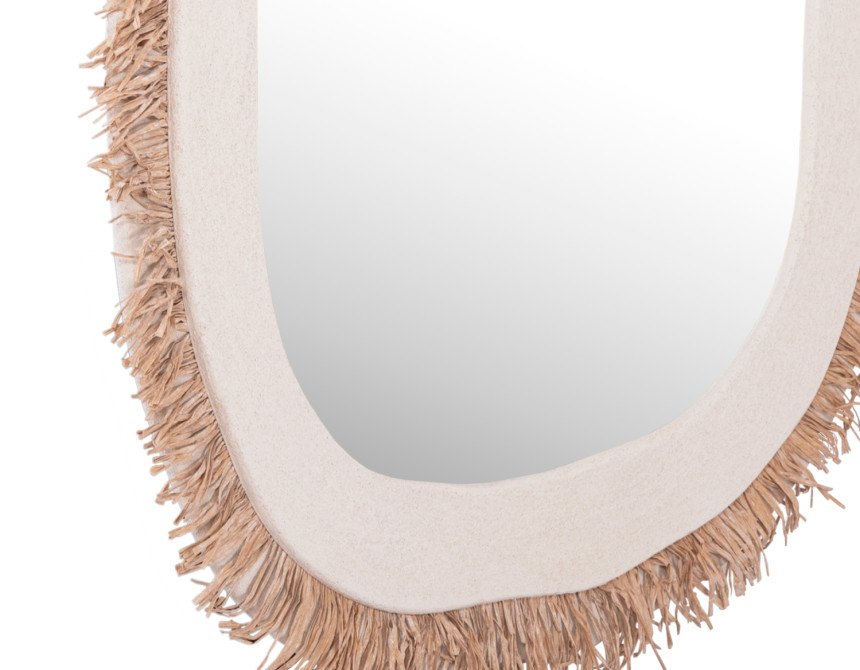 ΚΑΘΡΕΠΤΗΣ ΤΟΙΧΟΥ ΣΕΙΡΑ SANTORINI HM4527 MDF ΥΠΟΛΕΥΚΟ-ΔΙΑΚΟΣΜΗΣΗ ΣΕ ΜΠΕΖ 78x1,8x78Υεκ.