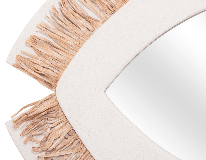 ΚΑΘΡΕΠΤΗΣ ΤΟΙΧΟΥ ΣΕΙΡΑ SANTORINI HM4529 MDF ΥΠΟΛΕΥΚΟ-ΔΙΑΚΟΣΜΗΣΗ ΣΕ ΜΠΕΖ 81x1,8x54Υεκ.