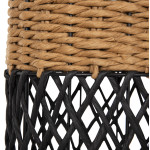 ΦΩΤΙΣΤΙΚΟ ΔΑΠΕΔΟΥ HM4342 ΜΕΤΑΛΛΟ-PAPER ROPE ΣΕ ΜΠΕΖ ΑΜΜΟΥ-ΜΑΥΡΟ Φ20X120Υεκ.