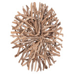 ΔΙΑΚΟΣΜΗΤΙΚΗ ΑΠΛΙΚΑ ΤΟΙΧΟΥ DREAMER HM4422 DRIFTWOOD ΜΕ ΤΑΙΝΙΑ LED Φ90x7(πάχος)εκ.