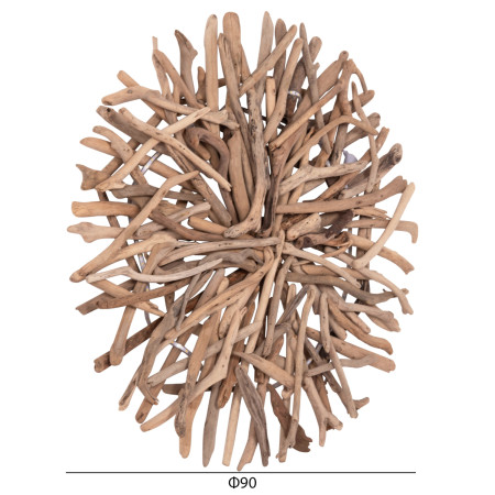ΔΙΑΚΟΣΜΗΤΙΚΗ ΑΠΛΙΚΑ ΤΟΙΧΟΥ DREAMER HM4422 DRIFTWOOD ΜΕ ΤΑΙΝΙΑ LED Φ90x7(πάχος)εκ.