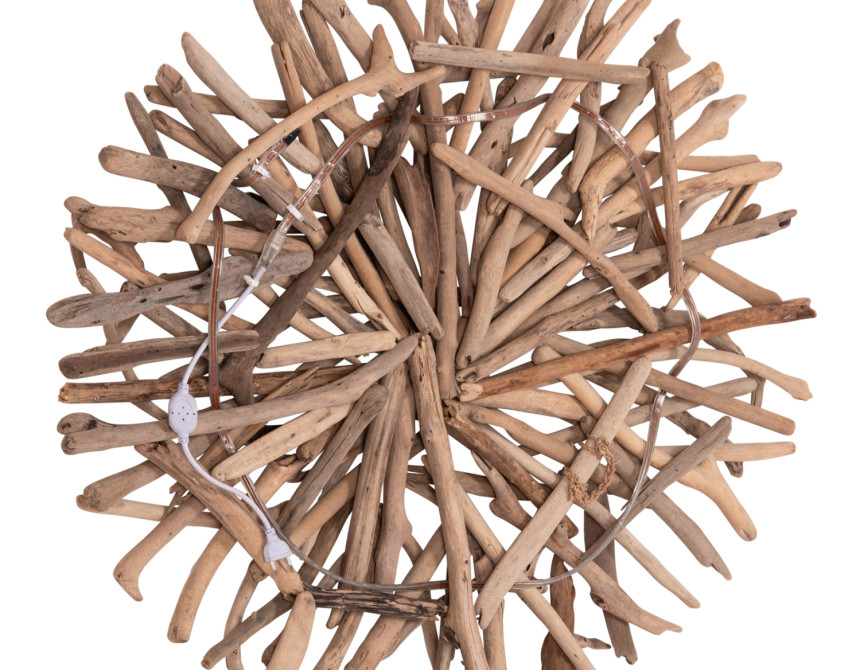 ΔΙΑΚΟΣΜΗΤΙΚΗ ΑΠΛΙΚΑ ΤΟΙΧΟΥ DREAMER HM4422 DRIFTWOOD ΜΕ ΤΑΙΝΙΑ LED Φ90x7(πάχος)εκ.