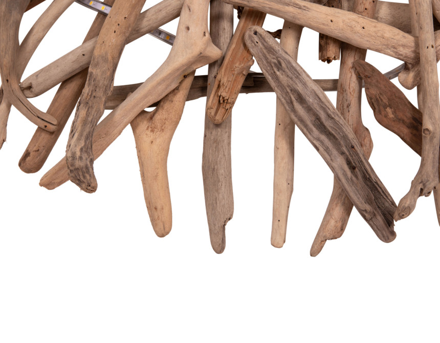 ΔΙΑΚΟΣΜΗΤΙΚΗ ΑΠΛΙΚΑ ΤΟΙΧΟΥ DREAMER HM4422 DRIFTWOOD ΜΕ ΤΑΙΝΙΑ LED Φ90x7(πάχος)εκ.