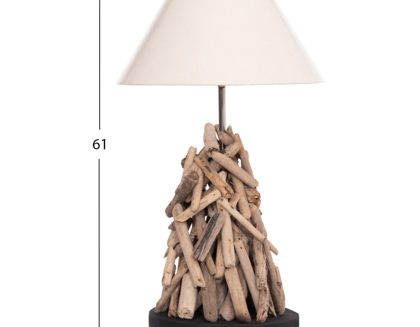 ΕΠΙΤΡΑΠΕΖΙΟ ΦΩΤΙΣΤΙΚΟ TWIGGY HM4423 DRIFTWOOD & ΛΕΥΚΟ ΚΑΠΕΛΟ Φ25x55Υεκ.