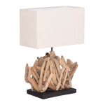 ΕΠΙΤΡΑΠΕΖΙΟ ΟΡΘΟΓΩΝΙΟ ΦΩΤΙΣΤΙΚΟ TWIGGY HM4424 DRIFTWOOD & ΛΕΥΚΟ ΚΑΠΕΛΟ 35x14x50Υεκ.