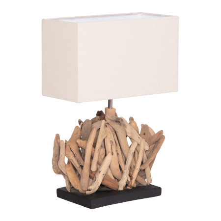 ΕΠΙΤΡΑΠΕΖΙΟ ΟΡΘΟΓΩΝΙΟ ΦΩΤΙΣΤΙΚΟ TWIGGY HM4424 DRIFTWOOD & ΛΕΥΚΟ ΚΑΠΕΛΟ 35x14x50Υεκ.