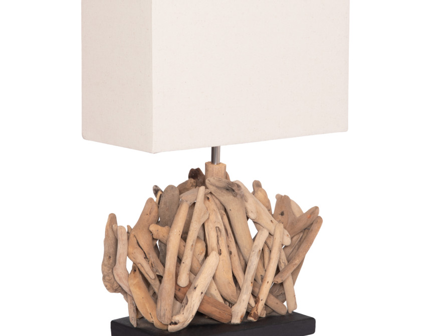ΕΠΙΤΡΑΠΕΖΙΟ ΟΡΘΟΓΩΝΙΟ ΦΩΤΙΣΤΙΚΟ TWIGGY HM4424 DRIFTWOOD & ΛΕΥΚΟ ΚΑΠΕΛΟ 35x14x50Υεκ.