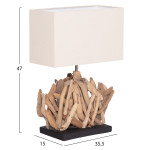 ΕΠΙΤΡΑΠΕΖΙΟ ΟΡΘΟΓΩΝΙΟ ΦΩΤΙΣΤΙΚΟ TWIGGY HM4424 DRIFTWOOD & ΛΕΥΚΟ ΚΑΠΕΛΟ 35x14x50Υεκ.