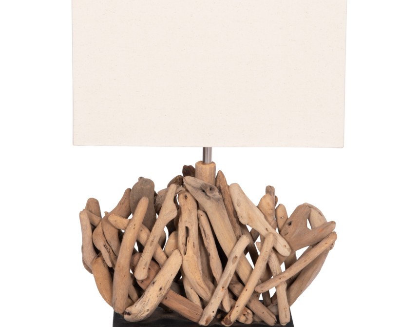 ΕΠΙΤΡΑΠΕΖΙΟ ΟΡΘΟΓΩΝΙΟ ΦΩΤΙΣΤΙΚΟ TWIGGY HM4424 DRIFTWOOD & ΛΕΥΚΟ ΚΑΠΕΛΟ 35x14x50Υεκ.