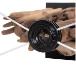 ΕΠΙΤΡΑΠΕΖΙΟ ΟΡΘΟΓΩΝΙΟ ΦΩΤΙΣΤΙΚΟ TWIGGY HM4424 DRIFTWOOD & ΛΕΥΚΟ ΚΑΠΕΛΟ 35x14x50Υεκ.