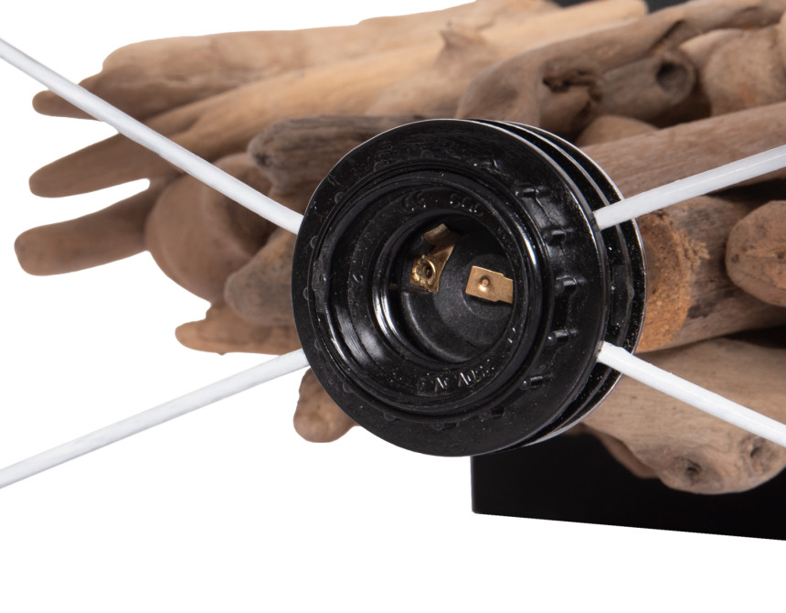 ΕΠΙΤΡΑΠΕΖΙΟ ΟΡΘΟΓΩΝΙΟ ΦΩΤΙΣΤΙΚΟ TWIGGY HM4424 DRIFTWOOD & ΛΕΥΚΟ ΚΑΠΕΛΟ 35x14x50Υεκ.