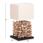 ΕΠΙΤΡΑΠΕΖΙΟ ΦΩΤΙΣΤΙΚΟ ΣΧΗΜΑ ΚΥΒΟΥ TWIGGY HM4425 DRIFTWOOD & ΛΕΥΚΟ ΚΑΠΕΛΟ 24x24x46Υεκ