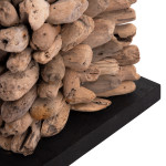 ΕΠΙΤΡΑΠΕΖΙΟ ΦΩΤΙΣΤΙΚΟ ΣΧΗΜΑ ΚΥΒΟΥ TWIGGY HM4425 DRIFTWOOD & ΛΕΥΚΟ ΚΑΠΕΛΟ 24x24x46Υεκ
