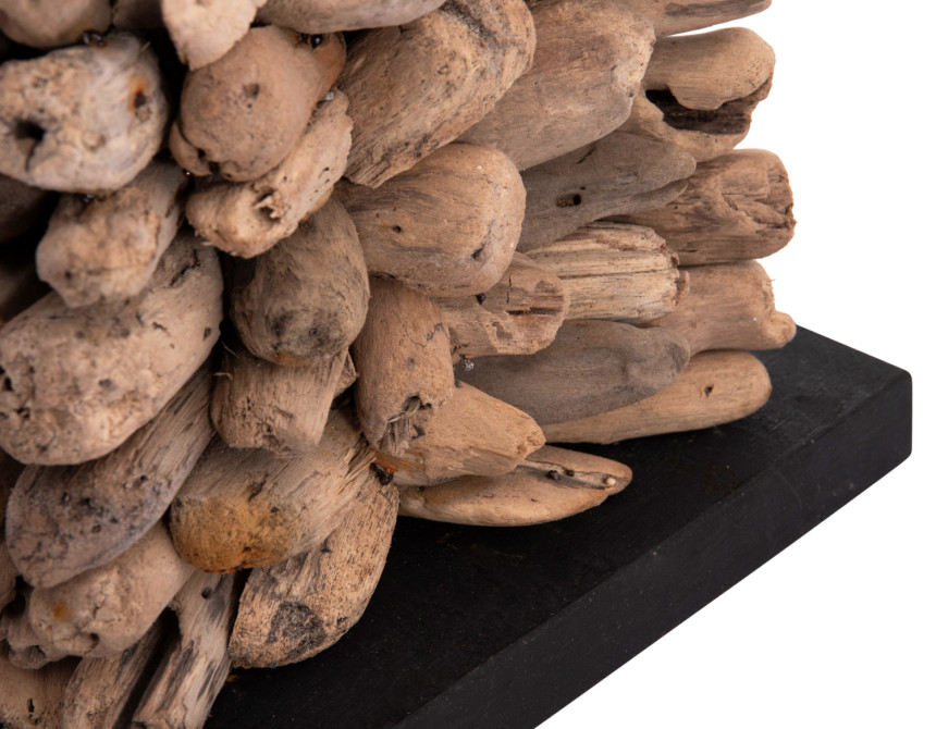 ΕΠΙΤΡΑΠΕΖΙΟ ΦΩΤΙΣΤΙΚΟ ΣΧΗΜΑ ΚΥΒΟΥ TWIGGY HM4425 DRIFTWOOD & ΛΕΥΚΟ ΚΑΠΕΛΟ 24x24x46Υεκ