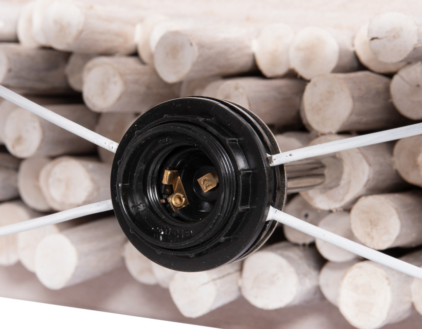 ΕΠΙΤΡΑΠΕΖΙΟ ΦΩΤΙΣΤΙΚΟ TWIGGY HM4426 DRIFTWOOD & ΚΑΠΕΛΟ ΣΕ ΛΕΥΚΟ 50,5x16,5x40Υεκ.