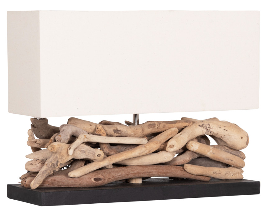 ΕΠΙΤΡΑΠΕΖΙΟ ΟΡΘΟΓΩΝΙΟ ΦΩΤΙΣΤΙΚΟ TWIGGY HM4432 DRIFTWOOD & ΛΕΥΚΟ ΚΑΠΕΛΟ 50x16,5x38Υεκ.