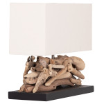 ΕΠΙΤΡΑΠΕΖΙΟ ΟΡΘΟΓΩΝΙΟ ΦΩΤΙΣΤΙΚΟ TWIGGY HM4432 DRIFTWOOD & ΛΕΥΚΟ ΚΑΠΕΛΟ 50x16,5x38Υεκ.