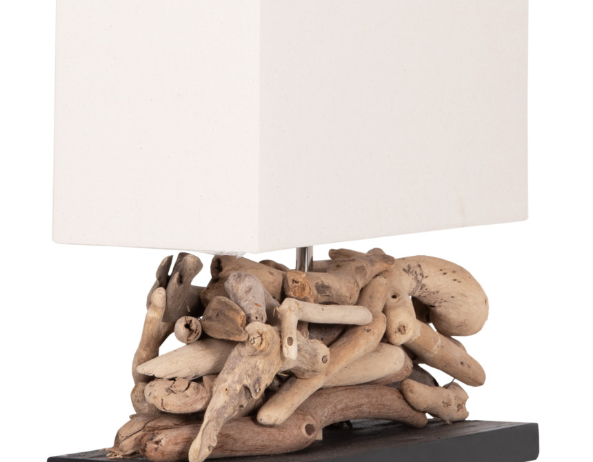 ΕΠΙΤΡΑΠΕΖΙΟ ΟΡΘΟΓΩΝΙΟ ΦΩΤΙΣΤΙΚΟ TWIGGY HM4432 DRIFTWOOD & ΛΕΥΚΟ ΚΑΠΕΛΟ 50x16,5x38Υεκ.