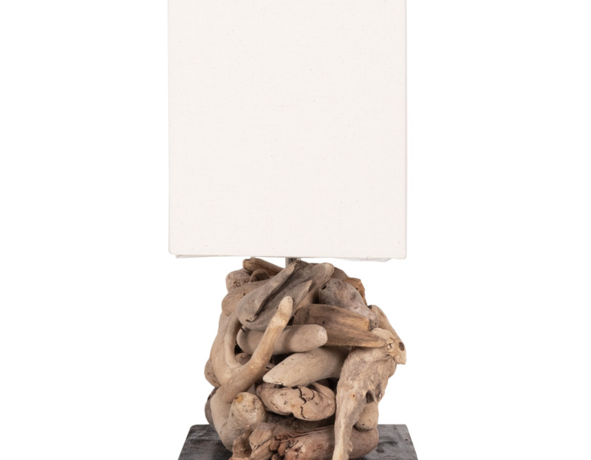 ΕΠΙΤΡΑΠΕΖΙΟ ΟΡΘΟΓΩΝΙΟ ΦΩΤΙΣΤΙΚΟ TWIGGY HM4432 DRIFTWOOD & ΛΕΥΚΟ ΚΑΠΕΛΟ 50x16,5x38Υεκ.