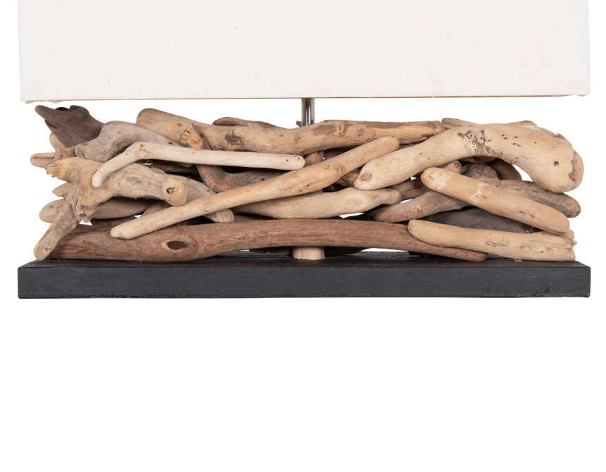 ΕΠΙΤΡΑΠΕΖΙΟ ΟΡΘΟΓΩΝΙΟ ΦΩΤΙΣΤΙΚΟ TWIGGY HM4432 DRIFTWOOD & ΛΕΥΚΟ ΚΑΠΕΛΟ 50x16,5x38Υεκ.