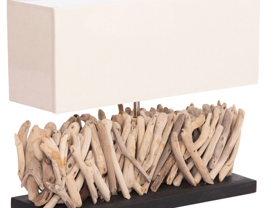 ΕΠΙΤΡΑΠΕΖΙΟ ΟΡΘΟΓΩΝΙΟ ΦΩΤΙΣΤΙΚΟ TWIGGY HM4434 DRIFTWOOD & ΛΕΥΚΟ ΚΑΠΕΛΟ 56x16.5x43Υεκ.