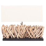 ΕΠΙΤΡΑΠΕΖΙΟ ΟΡΘΟΓΩΝΙΟ ΦΩΤΙΣΤΙΚΟ TWIGGY HM4434 DRIFTWOOD & ΛΕΥΚΟ ΚΑΠΕΛΟ 56x16.5x43Υεκ.