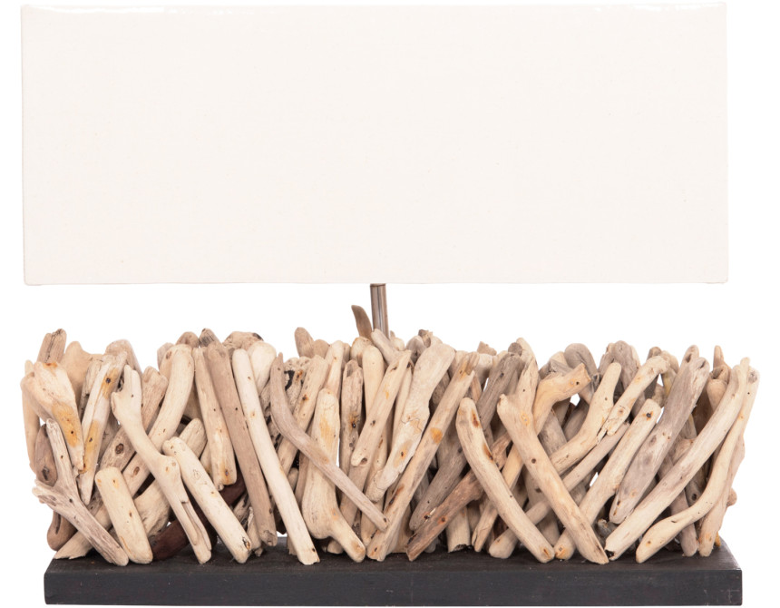 ΕΠΙΤΡΑΠΕΖΙΟ ΟΡΘΟΓΩΝΙΟ ΦΩΤΙΣΤΙΚΟ TWIGGY HM4434 DRIFTWOOD & ΛΕΥΚΟ ΚΑΠΕΛΟ 56x16.5x43Υεκ.
