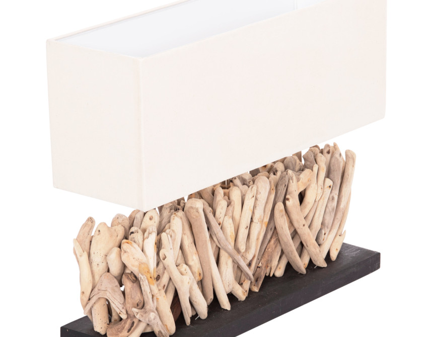 ΕΠΙΤΡΑΠΕΖΙΟ ΟΡΘΟΓΩΝΙΟ ΦΩΤΙΣΤΙΚΟ TWIGGY HM4434 DRIFTWOOD & ΛΕΥΚΟ ΚΑΠΕΛΟ 56x16.5x43Υεκ.