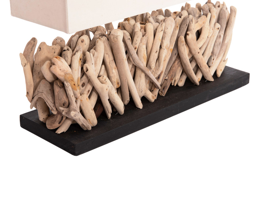 ΕΠΙΤΡΑΠΕΖΙΟ ΟΡΘΟΓΩΝΙΟ ΦΩΤΙΣΤΙΚΟ TWIGGY HM4434 DRIFTWOOD & ΛΕΥΚΟ ΚΑΠΕΛΟ 56x16.5x43Υεκ.