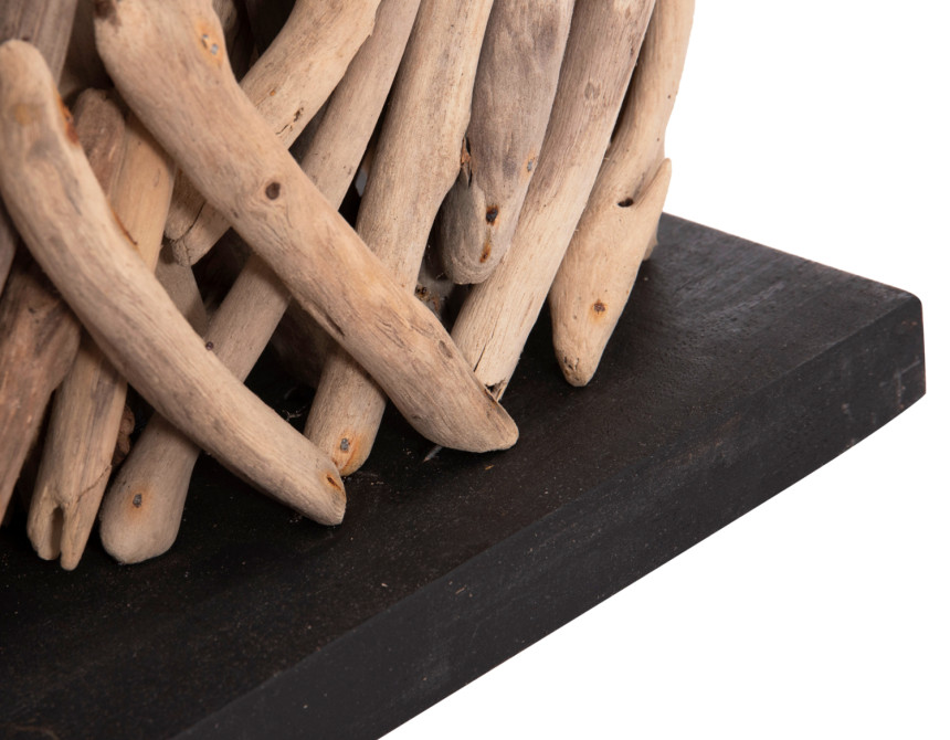 ΕΠΙΤΡΑΠΕΖΙΟ ΟΡΘΟΓΩΝΙΟ ΦΩΤΙΣΤΙΚΟ TWIGGY HM4434 DRIFTWOOD & ΛΕΥΚΟ ΚΑΠΕΛΟ 56x16.5x43Υεκ.