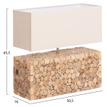 ΕΠΙΤΡΑΠΕΖΙΟ ΦΩΤΙΣΤΙΚΟ TWIGGY HM4437 DRIFTWOOD & ΛΕΥΚΟ ΚΑΠΕΛΟ 50.5x16x45.5Υεκ.