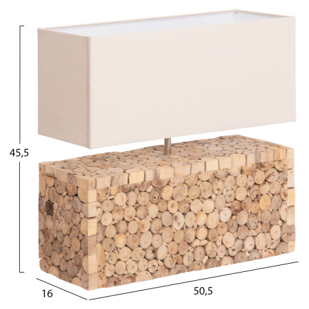 ΕΠΙΤΡΑΠΕΖΙΟ ΦΩΤΙΣΤΙΚΟ TWIGGY HM4437 DRIFTWOOD & ΛΕΥΚΟ ΚΑΠΕΛΟ 50.5x16x45.5Υεκ.